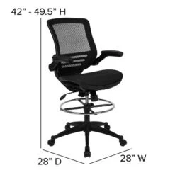 Flash Furniture Mid-Back Transparent Mesh Drafting Chair With Flip-Up Arms 20 Flash Furniture Mid-Back Transparent Mesh Drafting Chair With Flip-Up Arms -Furniture GUEST 18fc1643 56f4 4e07 9a73 855a7e0a399b