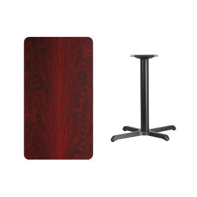 Flash Furniture 24'' X 42'' Rectangular Laminate Table Top With 23.5'' X 29.5'' Table Height Base 3 Flash Furniture 24'' X 42'' Rectangular Laminate Table Top With 23.5'' X 29.5'' Table Height Base - Image 3