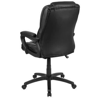 Flash Furniture Flash Fundamentals Big & Tall 400 Lb. Rated LeatherSoft Swivel Office Chair With Padded Arms 2 Flash Furniture Flash Fundamentals Big & Tall 400 Lb. Rated LeatherSoft Swivel Office Chair With Padded Arms - Image 2