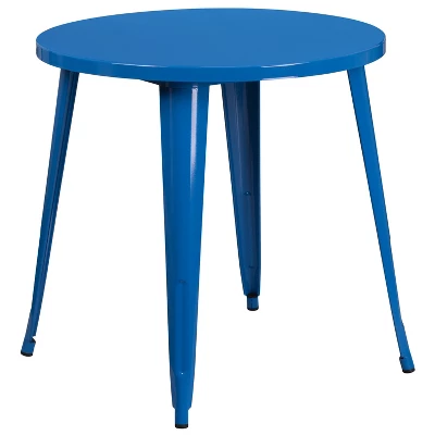 Flash Furniture Commercial Grade 30" Round Metal Indoor-Outdoor Table 11 Flash Furniture Commercial Grade 30" Round Metal Indoor-Outdoor Table - Image 11