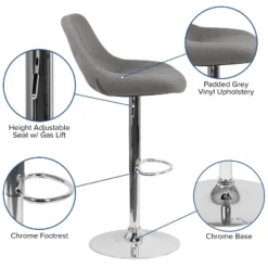 Flash Furniture Contemporary Adjustable Height Gas Lift Swivel Bar Stool With Support Pillow - Kitchen Dining Stool 15 Flash Furniture Contemporary Adjustable Height Gas Lift Swivel Bar Stool With Support Pillow - Kitchen Dining Stool -Furniture GUEST 1b00938b 70d5 4371 86cb c483ae390ad2
