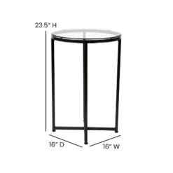 Flash Furniture Greenwich Collection End Table - Modern Clear Glass Accent Table With Crisscross Matte Black Frame 11 Flash Furniture Greenwich Collection End Table - Modern Clear Glass Accent Table With Crisscross Matte Black Frame -Furniture GUEST 1b435fde 9378 4e19 8c15 b1bc9dd62c51