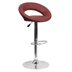 Flash Furniture Contemporary Vinyl Rounded Orbit-Style Back Adjustable Height Barstool With Chrome Base 25 Flash Furniture Contemporary Vinyl Rounded Orbit-Style Back Adjustable Height Barstool With Chrome Base -Furniture GUEST 1b80f959 f4a5 439c 9c67 6abc08ed3509