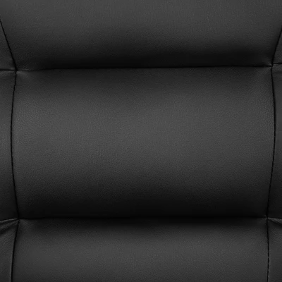 Flash Furniture Darwin Flash Fundamentals Black LeatherSoft Executive Reception Chair With Black Metal Frame 3 Flash Furniture Darwin Flash Fundamentals Black LeatherSoft Executive Reception Chair With Black Metal Frame - Image 3