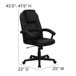 Flash Furniture Hansel High Back Black LeatherSoft Executive Swivel Office Chair With Arms 11 Flash Furniture Hansel High Back Black LeatherSoft Executive Swivel Office Chair With Arms -Furniture GUEST 1bff7b3e 1cf7 4fb5 bd07 4381b84cfdb7