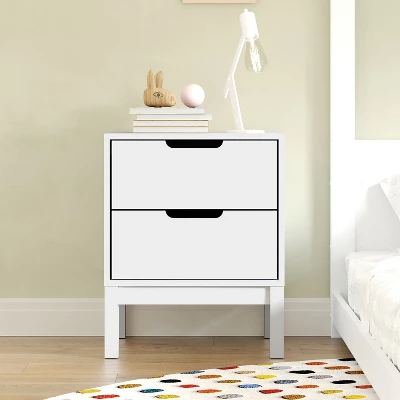 Flash Furniture Dallas Wooden Night Stand, Bedroom Side Table With 2 Storage Drawers For Kids 3 Flash Furniture Dallas Wooden Night Stand, Bedroom Side Table With 2 Storage Drawers For Kids - Image 3