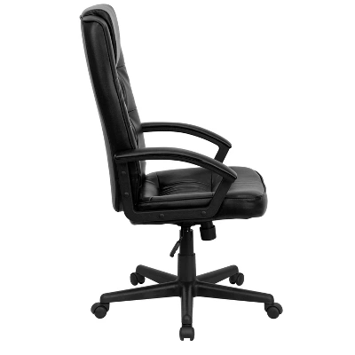 Flash Furniture Nora High Back Black LeatherSoft Executive Swivel Office Chair With Arms 3 Flash Furniture Nora High Back Black LeatherSoft Executive Swivel Office Chair With Arms - Image 3