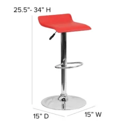 Flash Furniture Contemporary Vinyl Adjustable Height Barstool With Solid Wave Seat And Chrome Base 17 Flash Furniture Contemporary Vinyl Adjustable Height Barstool With Solid Wave Seat And Chrome Base -Furniture GUEST 1c6f37fc a167 4c52 a818 72b67c429860