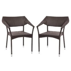 Flash Furniture Jace Set Of 2 Commercial Grade Stacking Patio Chairs, All Weather PE Rattan Wicker Patio Dining Chairs 22 Flash Furniture Jace Set Of 2 Commercial Grade Stacking Patio Chairs, All Weather PE Rattan Wicker Patio Dining Chairs -Furniture GUEST 1ca0520b d1b5 4541 8732 3c927d23fd8b