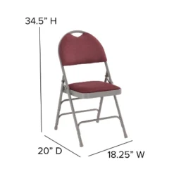 Flash Furniture 2 Pack HERCULES Series Extra Large Ultra-Premium Triple Braced Metal Folding Chair With Easy-Carry Handle 18 Flash Furniture 2 Pack HERCULES Series Extra Large Ultra-Premium Triple Braced Metal Folding Chair With Easy-Carry Handle -Furniture GUEST 1ced6f6f 4715 4740 aeda 6d8498cfd1fe