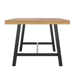 Flash Furniture All Weather Commercial Acacia Wood Top Patio Table With Metal Base-Natural/Black 15 Flash Furniture All Weather Commercial Acacia Wood Top Patio Table With Metal Base-Natural/Black -Furniture GUEST 1d5baa0c 5dbb 4df6 9bac f9ab0aea1611