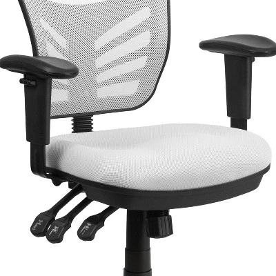 Flash Furniture Mid-Back Mesh Multifunction Executive Swivel Ergonomic Office Chair With Adjustable Arms 5 Flash Furniture Mid-Back Mesh Multifunction Executive Swivel Ergonomic Office Chair With Adjustable Arms - Image 5