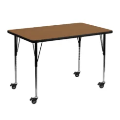 Flash Furniture Mobile 30''W X 48''L Rectangular Thermal Laminate Activity Table - Standard Height Adjustable Legs 5 Flash Furniture Mobile 30''W X 48''L Rectangular Thermal Laminate Activity Table - Standard Height Adjustable Legs -Furniture GUEST 1e7a708c e0c6 4934 9999 26034af487b6