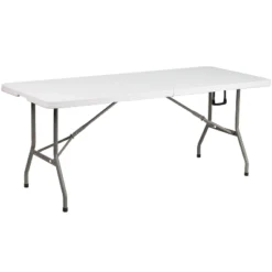 Flash Furniture 6-Foot Bi-Fold Plastic Banquet And Event Folding Table With Carrying Handle 20 Flash Furniture 6-Foot Bi-Fold Plastic Banquet And Event Folding Table With Carrying Handle -Furniture GUEST 1eb91e04 2859 40e8 86bb 069d41477fa4