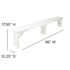 Flash Furniture HERCULES Series 8' X 12'' Solid Pine Folding Farm Bench With 3 Legs -Furniture GUEST 1f1e51f3 c715 4e8e 95f8 3143c3e124e8