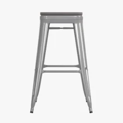 Flash Furniture Cierra Set Of 4 Commercial Grade 30" High Backless Metal Indoor Bar Height Stools With All-Weather Poly Resin Seats -Furniture GUEST 1f58f845 879e 45d1 95ba 16e461a3247d