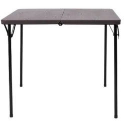 Flash Furniture 2.83-Foot Square Bi-Fold Plastic Folding Table With Carrying Handle -Furniture GUEST 1f64b851 e180 4743 ab13 04e04dd12a54