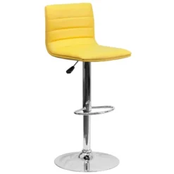 Flash Furniture Modern Vinyl Adjustable Height Barstool With Horizontal Stitch Back -Furniture GUEST 20dfd1fe efbd 43a1 8db4 04f59ae384f5