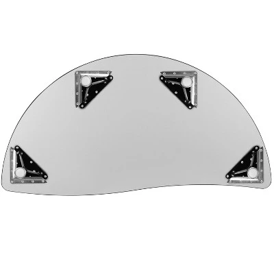 Flash Furniture 47.5" Half Circle Wave Flexible Collaborative Thermal Laminate Activity Table - Height Adjustable Short Legs 7 Flash Furniture 47.5" Half Circle Wave Flexible Collaborative Thermal Laminate Activity Table - Height Adjustable Short Legs - Image 7