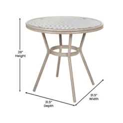 Flash Furniture Marseille Indoor/Outdoor Commercial Bistro 31.5" Table, Textilene, Glass Top With 4 Stack Chairs 14 Flash Furniture Marseille Indoor/Outdoor Commercial Bistro 31.5" Table, Textilene, Glass Top With 4 Stack Chairs -Furniture GUEST 21791abe c9cb 487a a42d 7e2f3ae83ff2