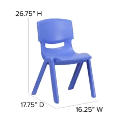 Flash Furniture 4 Pack Blue Plastic Stackable School Chair With 15.5'' Seat Height 11 Flash Furniture 4 Pack Blue Plastic Stackable School Chair With 15.5'' Seat Height -Furniture GUEST 22273ccc dc2f 4268 934d 92145e353b98