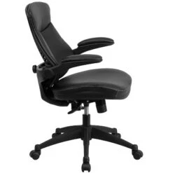 Flash Furniture Kale Mid-Back Black LeatherSoft Executive Swivel Ergonomic Office Chair With Back Angle Adjustment And Flip-Up Arms -Furniture GUEST 22494865 9217 4503 aa61 0a5426338a13