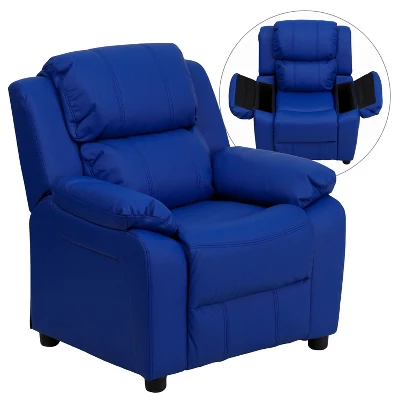 Flash Furniture Deluxe Padded Contemporary Kids Recliner With Storage Arms 12 Flash Furniture Deluxe Padded Contemporary Kids Recliner With Storage Arms - Image 12