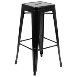 Flash Furniture 30" High Metal Indoor Bar Stool - Stackable Set Of 4 -Furniture GUEST 23a8da48 cca5 4aeb 9cc1 3bd5e7123b22