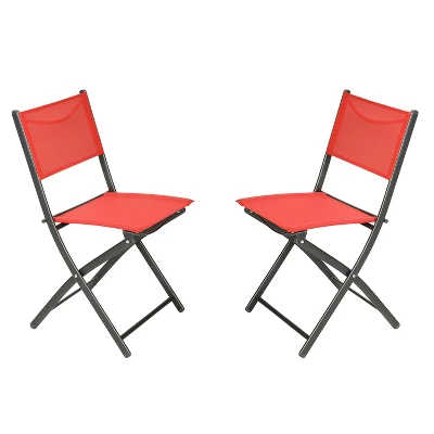 Flash Furniture Brazos Set Of 2 Commercial Grade Indoor/Outdoor Folding Chairs With Flex Comfort Material Backs And Seats And Metal Frames 4 Flash Furniture Brazos Set Of 2 Commercial Grade Indoor/Outdoor Folding Chairs With Flex Comfort Material Backs And Seats And Metal Frames - Image 4