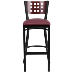 Flash Furniture Black Decorative Cutout Back Metal Restaurant Barstool -Furniture GUEST 24ccdfff 1b30 4a5d 9b13 507f9a6c7502