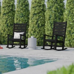 Flash Furniture Manchester Set Of 2 Contemporary Rocking Chairs, All-Weather HDPE Indoor/Outdoor Rockers 17 Flash Furniture Manchester Set Of 2 Contemporary Rocking Chairs, All-Weather HDPE Indoor/Outdoor Rockers -Furniture GUEST 258cad57 76af 4a3d ba0d efdbd48b23f5