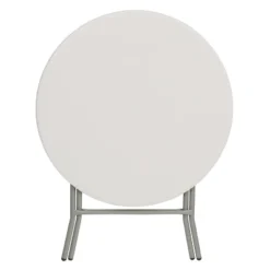 Flash Furniture 2.63-Foot Round Granite White Plastic Folding Table -Furniture GUEST 259e0aad 7850 4198 af42 245d2a7cecfb