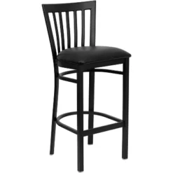 Flash Furniture Black School House Back Metal Restaurant Barstool -Furniture GUEST 25ed42b3 ddad 467b afd9 9f18d0151a21