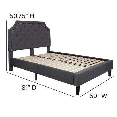 Flash Furniture Brighton Arched Tufted Upholstered Platform Bed 3 Flash Furniture Brighton Arched Tufted Upholstered Platform Bed - Image 3