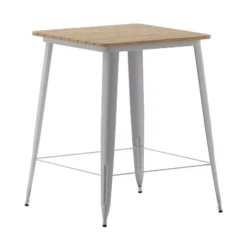 Flash Furniture Declan Commercial Indoor/Outdoor Bar Top Table, 31.5" Square All Weather Poly Resin Top With Steel Base -Furniture GUEST 26712611 4c5b 4550 a23f 218143df4c43