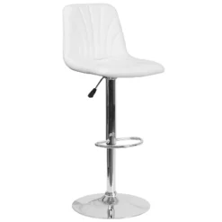 Flash Furniture Contemporary Vinyl Adjustable Height Barstool With Embellished Stitch Design And Chrome Base -Furniture GUEST 26b029f0 0de7 4d70 9f1e bd82c2ab9d2e