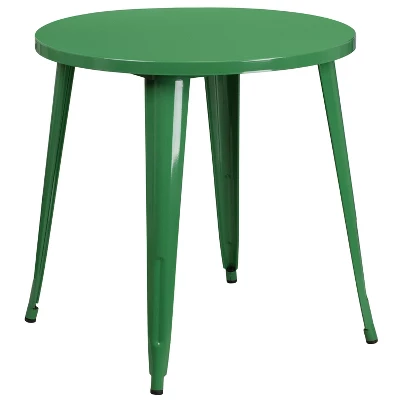 Flash Furniture Commercial Grade 30" Round Metal Indoor-Outdoor Table 14 Flash Furniture Commercial Grade 30" Round Metal Indoor-Outdoor Table - Image 14