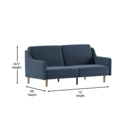 Flash Furniture Delphine Premium Convertible Split Back Sofa Futon With Curved Armrests And Solid Wood Legs 17 Flash Furniture Delphine Premium Convertible Split Back Sofa Futon With Curved Armrests And Solid Wood Legs -Furniture GUEST 27aebfc5 ae22 4135 bc35 7cf2fc4e7406