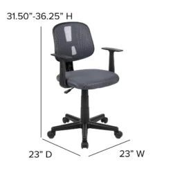 Flash Furniture Flash Fundamentals Mid-Back Mesh Swivel Task Office Chair With Pivot Back And Arms 18 Flash Furniture Flash Fundamentals Mid-Back Mesh Swivel Task Office Chair With Pivot Back And Arms -Furniture GUEST 27b441e8 0a01 4418 a34d e453e27eb4bb