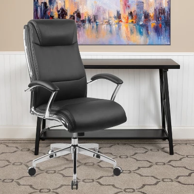 Flash Furniture High Back Designer Smooth Upholstered Executive Swivel Office Chair With Chrome Base And Arms 1 Flash Furniture High Back Designer Smooth Upholstered Executive Swivel Office Chair With Chrome Base And Arms