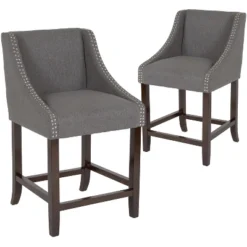 Flash Furniture Carmel Series 24" High Transitional Wood Counter Height Stool With Accent Nail Trim, Set Of 2 31 Flash Furniture Carmel Series 24" High Transitional Wood Counter Height Stool With Accent Nail Trim, Set Of 2 -Furniture GUEST 284f2f0d 5956 4ce9 a84d cb18150ad4ed