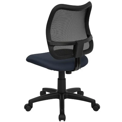 Flash Furniture Mid-Back Navy Blue Mesh Swivel Task Office Chair 1 Flash Furniture Mid-Back Navy Blue Mesh Swivel Task Office Chair