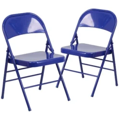 Flash Furniture 2 Pack HERCULES COLORBURST Series Triple Braced & Double Hinged Metal Folding Chair -Furniture GUEST 28bb7d44 266c 4e42 9684 03714684e60a