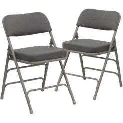 Flash Furniture 2 Pack HERCULES Series Premium Curved Triple Braced & Double Hinged Fabric Upholstered Metal Folding Chair -Furniture GUEST 28ccaa1f 1a41 416b 8fd4 54bb9658d996