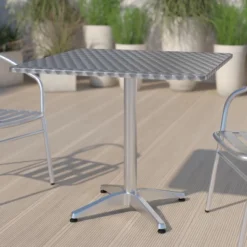 Flash Furniture Mellie 31.5'' Square Aluminum Indoor-Outdoor Table With Base
