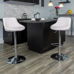 Flash Furniture Contemporary Vinyl Bucket Seat Adjustable Height Barstool With Chrome Base -Furniture GUEST 29244faf cf94 4af0 bd03 14fdfc140448