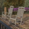 Flash Furniture Set Of 2 Winston All-Weather Faux Wood Rocking Chair