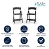 Flash Furniture 2 Pack HERCULES Series 800 Lb. Capacity Resin Folding Chair With Slatted Seat