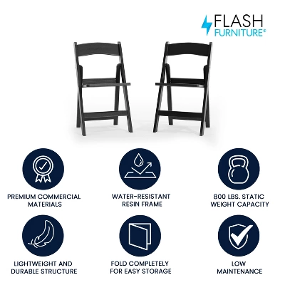 Flash Furniture 2 Pack HERCULES Series 800 Lb. Capacity Resin Folding Chair With Slatted Seat 1 Flash Furniture 2 Pack HERCULES Series 800 Lb. Capacity Resin Folding Chair With Slatted Seat