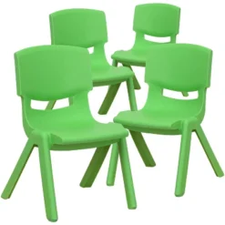 Flash Furniture 4 Pack Plastic Stackable School Chairs With 10.5" Seat Height -Furniture GUEST 29a08a31 6e94 4c7a a512 57fd68eebae0